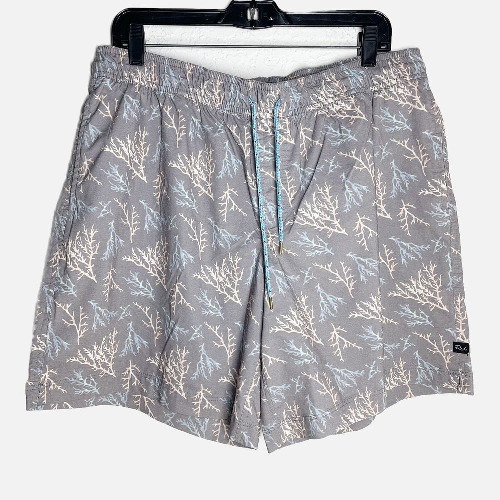 Rails Drawstring Swim Shorts Trunks 8" Inseam Men's Size XL NWT Coral Reef